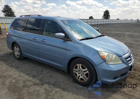 2005 Honda Odyssey Ex из США, поврежденный, VIN 5FNRL38465B122099